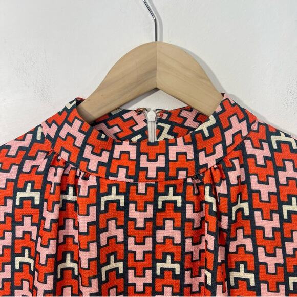 CK BRADLEY Emery Pink Orange Geometric Mod Dress Size Large - Picture 5 of 16